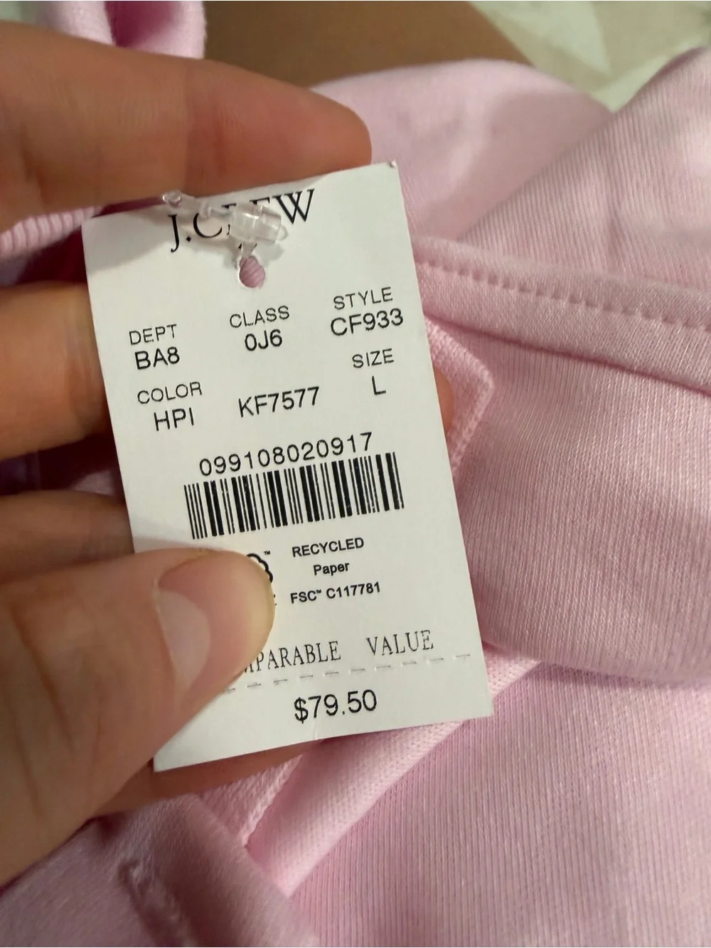 J crew heather pink Soft-touch polo shirt